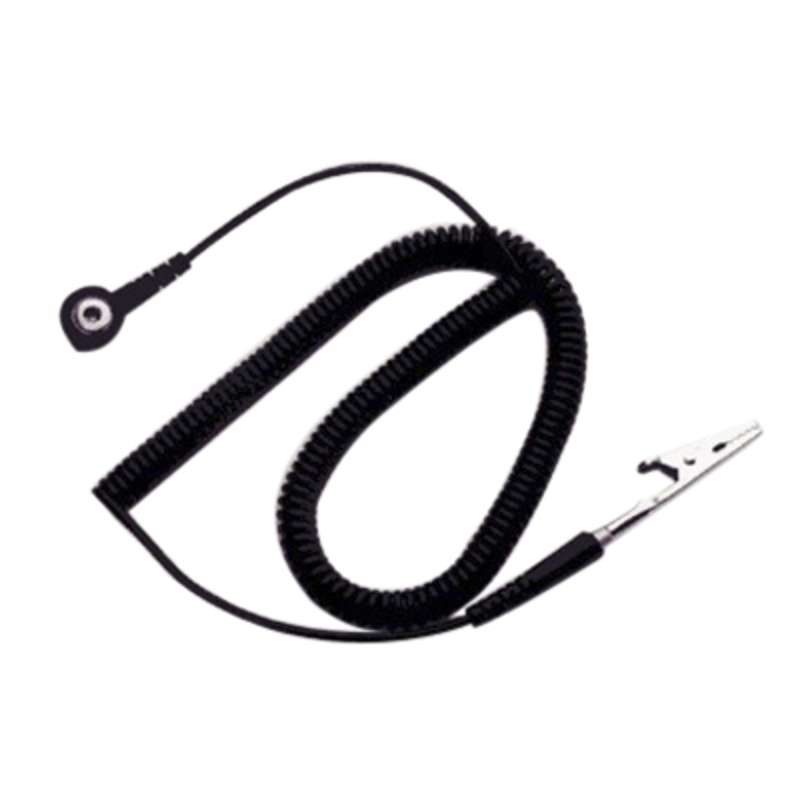 Long Life Light-weight Black 10' Coil Cord with 1/8" snap